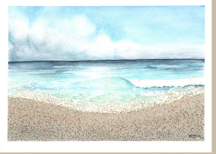Gulf Coast Greeting Card featuring the painting Peaceful, Easy Feeling by Hilda Wagner
