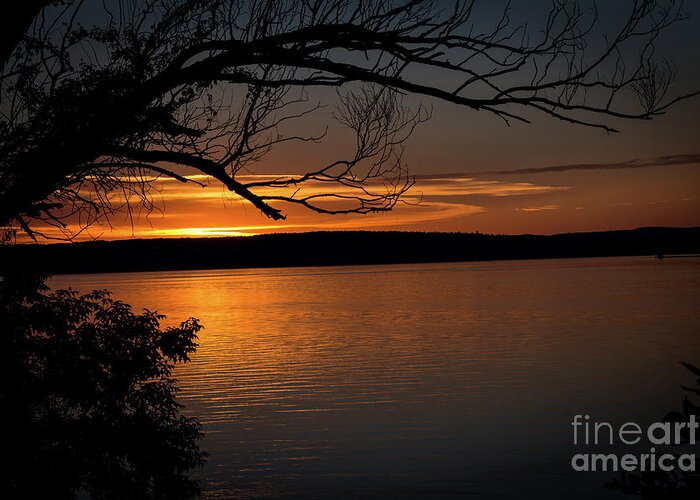 Sunset Greeting Card featuring the photograph Peaceful Nights by Deborah Klubertanz