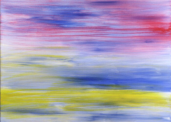 Abstract Greeting Card featuring the painting Peaceful Serenity by Angela Bushman