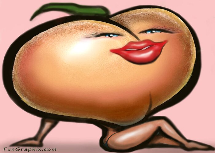 Peach Greeting Card featuring the greeting card Peachy by Kevin Middleton