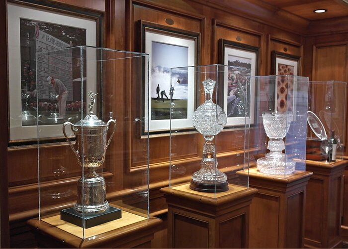 Golf Greeting Card featuring the photograph Pebble Beach Trophy Room by Michele Myers