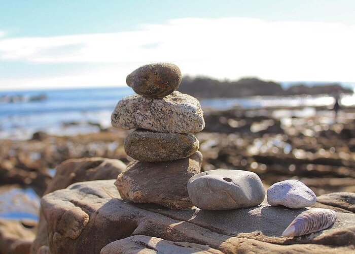 Zen Greeting Card featuring the photograph Peceful Zen Rocks by Brian Eberly