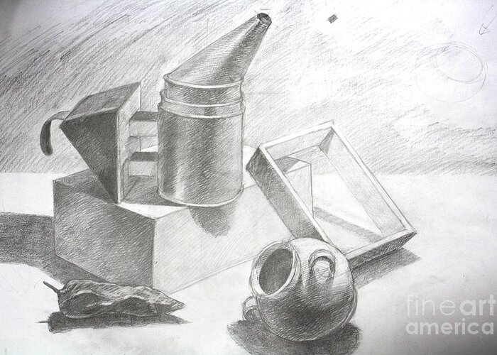 Lamp composition. Pencil drawing. Practice - Mykola Babiy Ukrainian/Irish  Artist