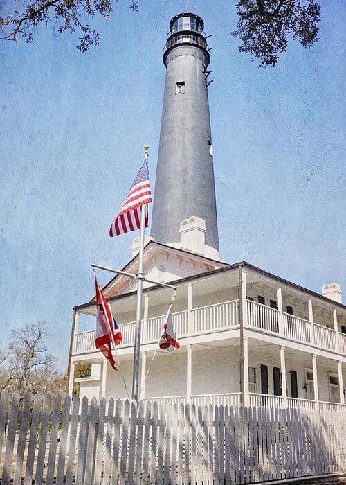 Lighthouse Greeting Card featuring the photograph Pensacola Lighthouse by Kim Hojnacki