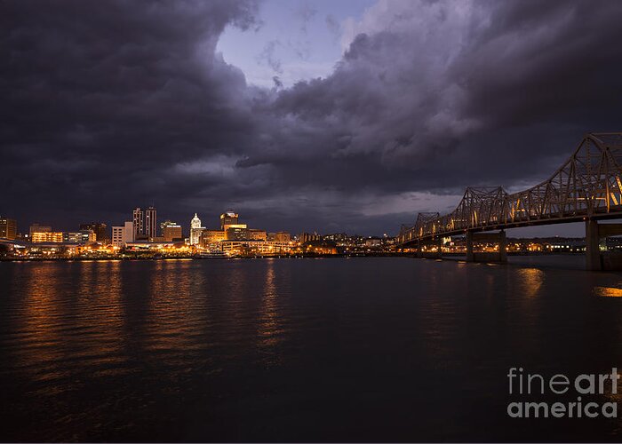 Peoria Greeting Card featuring the photograph Peoria Stormy Cityscape by Andrea Silies
