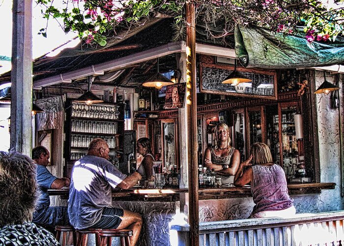 Key West Greeting Card featuring the photograph Pepes Cafe by Joetta West