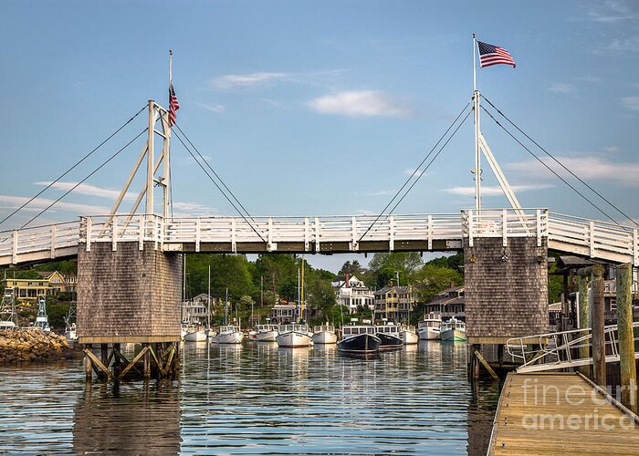 Attraction Greeting Card featuring the photograph Perkins Cove Bridge by Benjamin Williamson