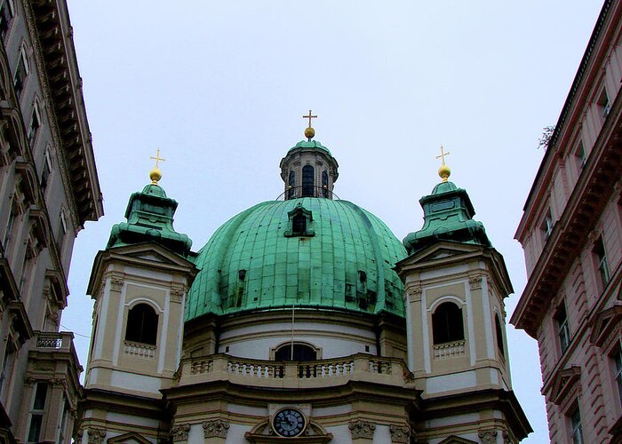 Vienna Greeting Card featuring the photograph Peterskirche, Vienna by Iqbal Misentropy