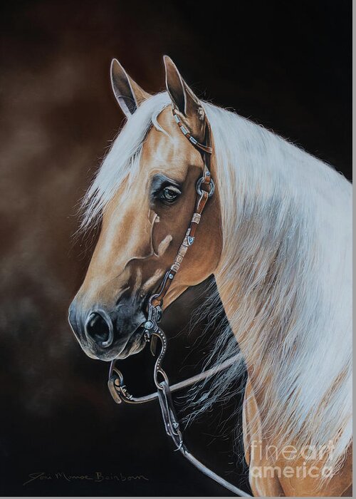 Palomino Greeting Card featuring the pastel Gifted N Gold by Joni Beinborn