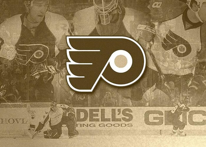 Philadelphia Flyers Greeting Card featuring the digital art Philadelphia Flyers by Maye Loeser