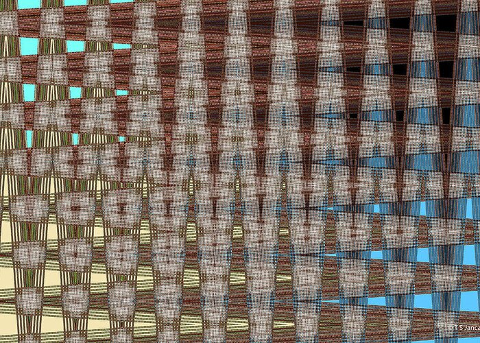 Phoenix Building Abstract # 2602ew4 Greeting Card featuring the digital art Phoenix Building Abstract # 2602ew4 by Tom Janca
