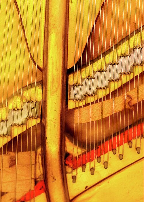 Harp Greeting Card featuring the photograph Piano 1 by Rebecca Cozart