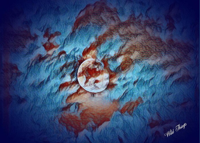 Digital Art Greeting Card featuring the photograph Picasso's Moon by Wild Thing