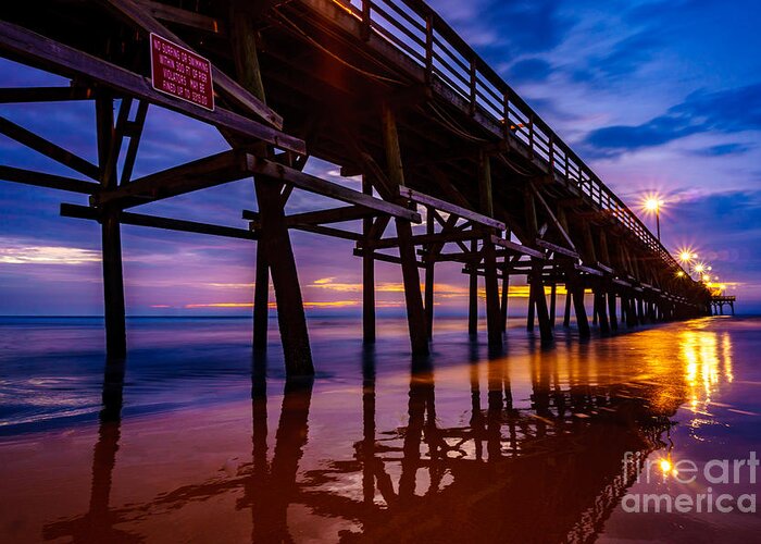 Pier Greeting Card featuring the photograph Pier Sunrise by David Smith