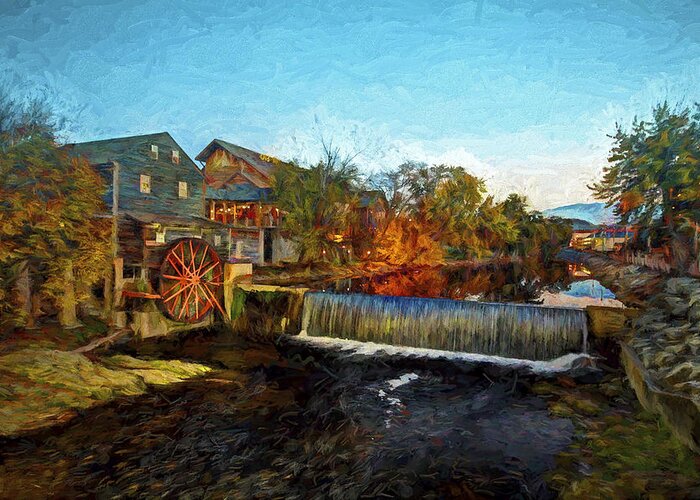 Art Prints Greeting Card featuring the photograph Pigeon Forge Old Mill by Dave Bosse