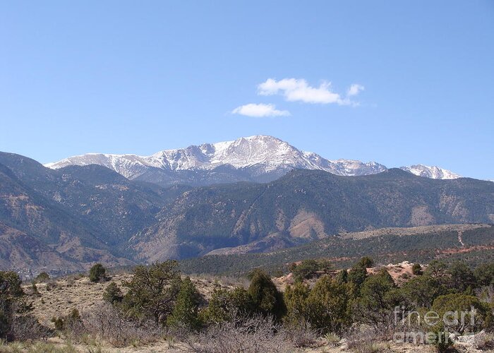 Colorado Greeting Card featuring the photograph Pikes Peak Colorado One by Jack Norton