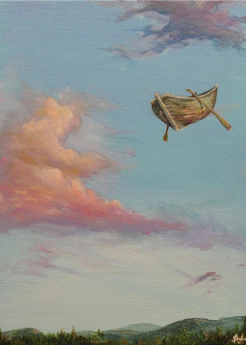 Clouds Greeting Card featuring the painting Pilgrim Soul by James Andrews