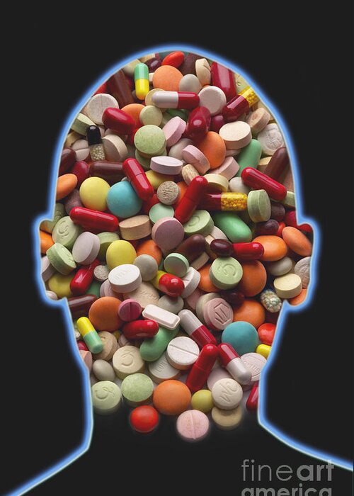 Pills Greeting Card featuring the photograph Pills by George Mattei