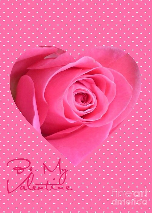 Valentine's Day Greeting Card featuring the photograph Pink Heart Valentine by Joan-Violet Stretch