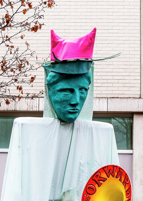 Cap Greeting Card featuring the photograph Pink Pussy Hat - Women's March, Madison, Wisconsin by Steven Ralser