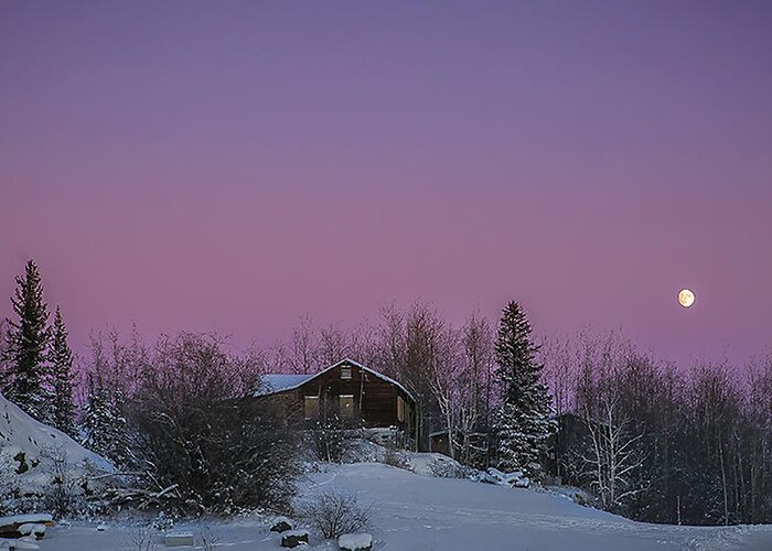 Nature Greeting Card featuring the photograph Pink Sky At Night by Valerie Pond