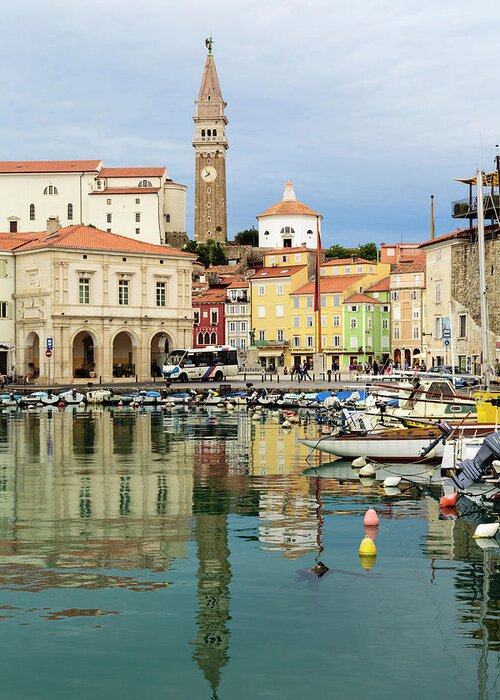 Community Greeting Card featuring the photograph Piran, Slovenia by Ken Welsh