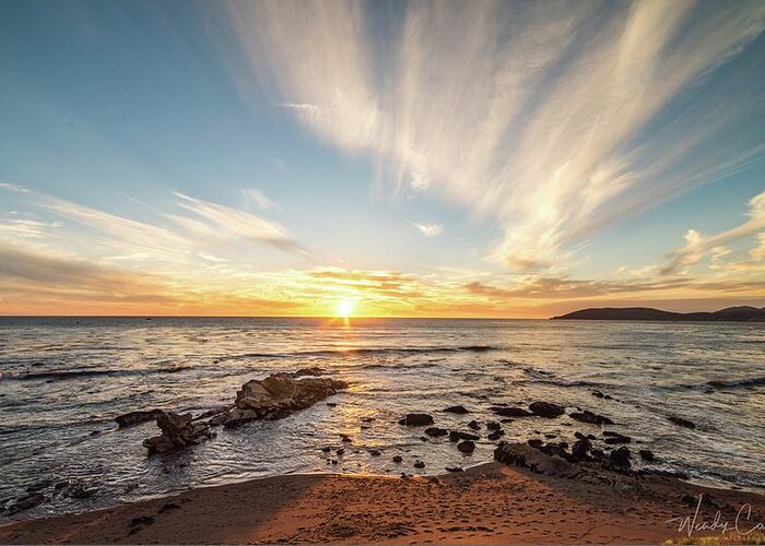  Greeting Card featuring the photograph Pismo Beach Sunset by Wendy Carrington