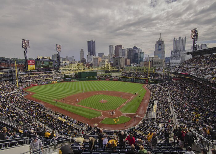 Go Bucs Greeting Card featuring the photograph Pittsburgh Pirates PNC Park Bucs by David Haskett II