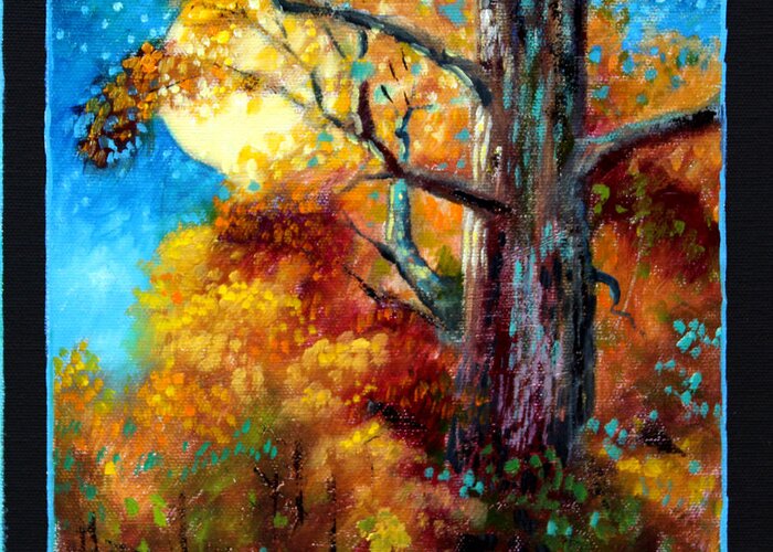 Fall Greeting Card featuring the painting Planets Image Six by John Lautermilch