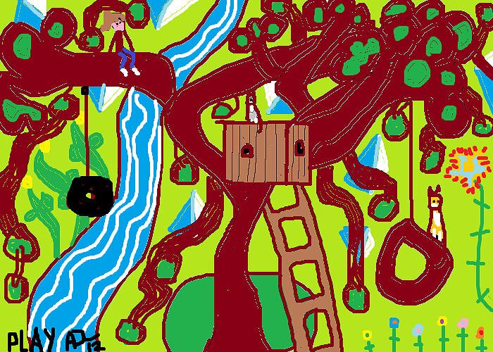 Trees Greeting Card featuring the digital art Play by Anita Dale Livaditis