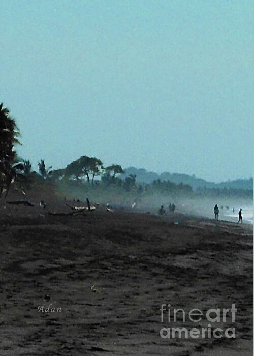 Silhouettes Greeting Card featuring the photograph Playa Hermosa Puntarenas Costa Rica - la Manana Vertical by Felipe Adan Lerma