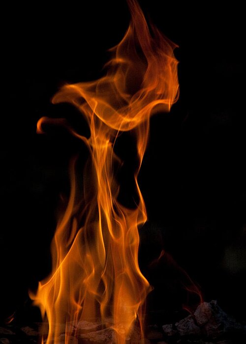 Night Greeting Card featuring the photograph Playing With Fire 2 by David Campbell