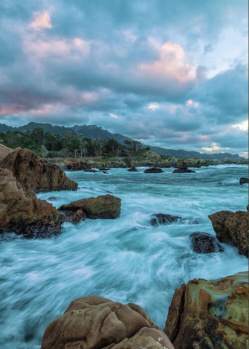 Landscape Greeting Card featuring the photograph Point Lobos Coastline-Vertical by Jonathan Nguyen