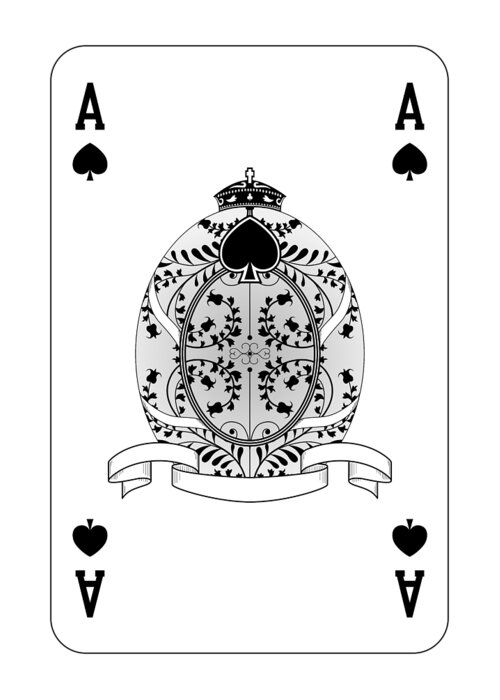 Poker playing card Ace heart Greeting Card by Miroslav Nemecek