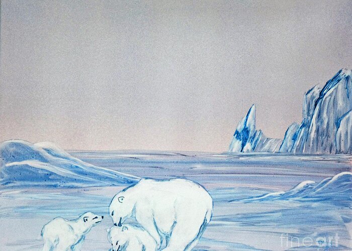 Painting Greeting Card featuring the painting Polar Ice by Terri Mills