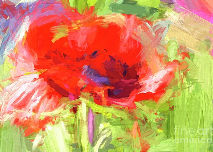 Poppy Greeting Card featuring the photograph Poppy Abstract Photo Art by Sharon Talson