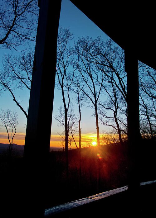 Sun Greeting Card featuring the photograph Porch Sunset by George Taylor