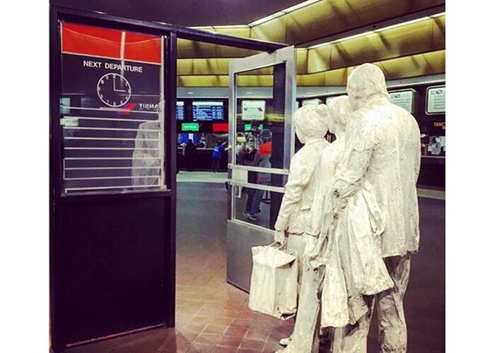 Statues Greeting Card featuring the photograph Port Authority #busstation #newyorkcity by Joan McCool
