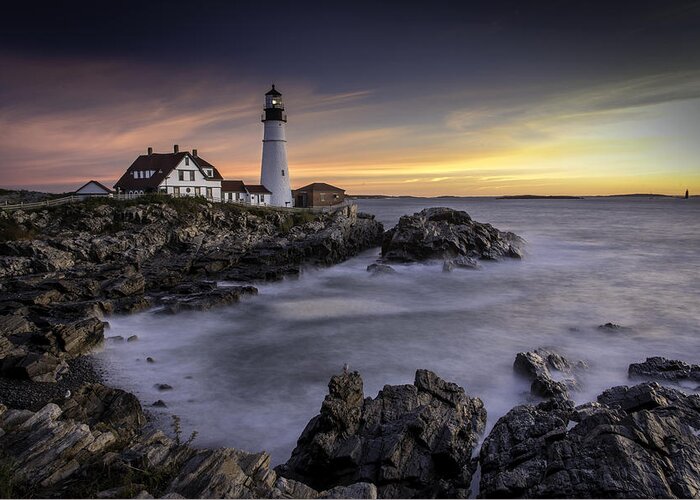 2015 Greeting Card featuring the photograph Portland Head Light by Fred LeBlanc