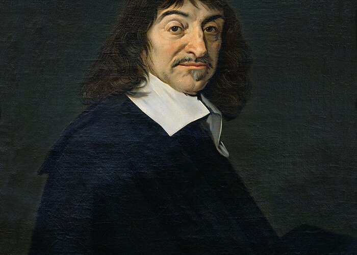 Rene Greeting Card featuring the painting Portrait of Rene Descartes by Frans Hals