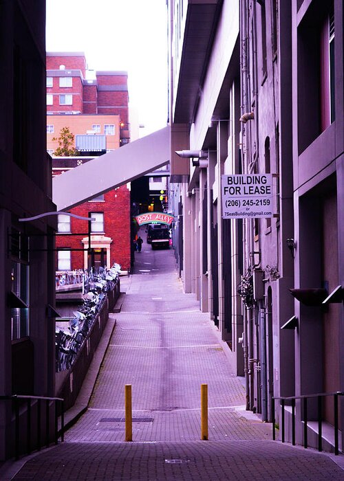 Seattle Greeting Card featuring the photograph Post Alley, Seattle by D Justin Johns