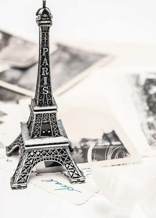 Postcard Greeting Card featuring the photograph Postcards and letters from Paris by Jorgo Photography