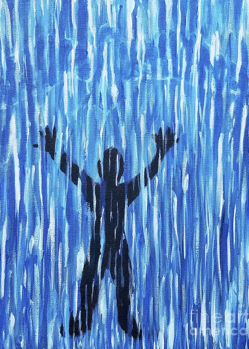 Standing In His Presence Greeting Card featuring the painting Standing In His Presence by Curtis Sikes