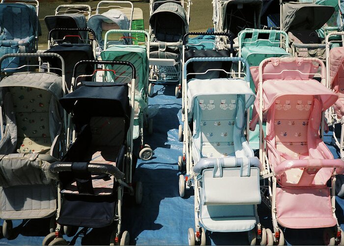 Color Greeting Card featuring the photograph Pram Lot by Frank DiMarco