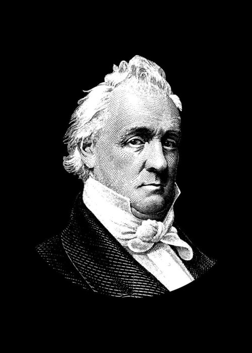 President James Buchanan Greeting Card featuring the digital art President James Buchanan Graphic by War Is Hell Store