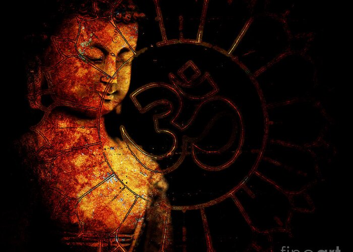 Buddha Greeting Card featuring the photograph Primordial Aum by Tim Gainey