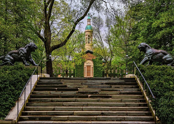 Princeton University Greeting Card featuring the photograph Princeton University Nassau Hall II by Susan Candelario