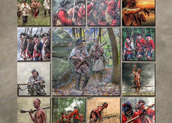 Uniform Greeting Card featuring the photograph Print Collection French and Indian War by Randy Steele