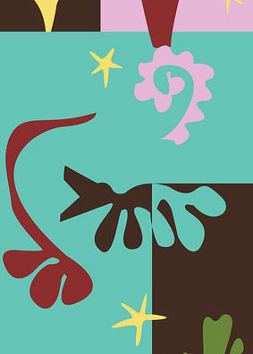 Henri Matisse Greeting Card featuring the painting Prosperity - Celebrate Life 1 by Xueling Zou
