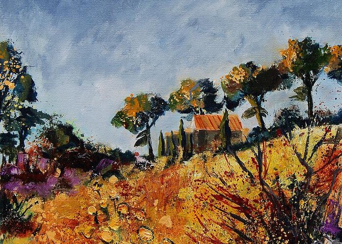 Provence Greeting Card featuring the painting Provence 6741254 by Pol Ledent
